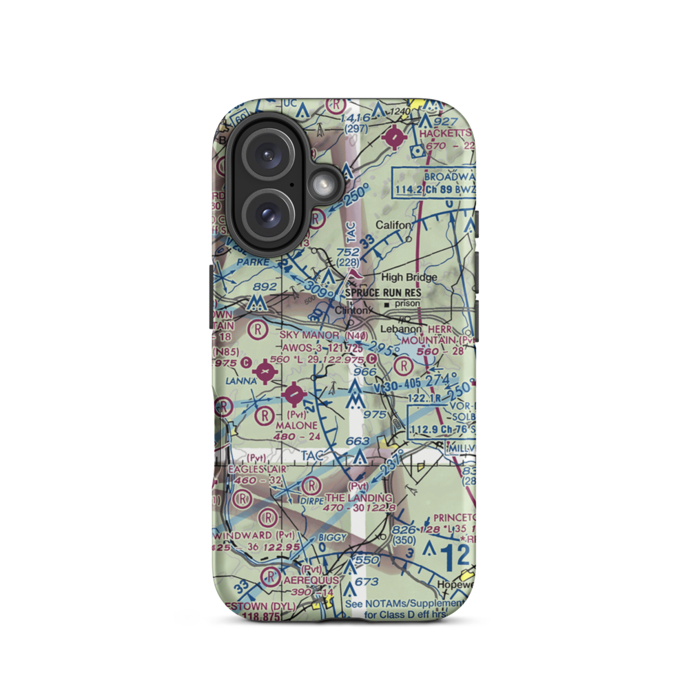 Clinton Elks Lodge Balloonport (12JY) VFR Sectional  Tough iPhone Case iPhone 16 model shown