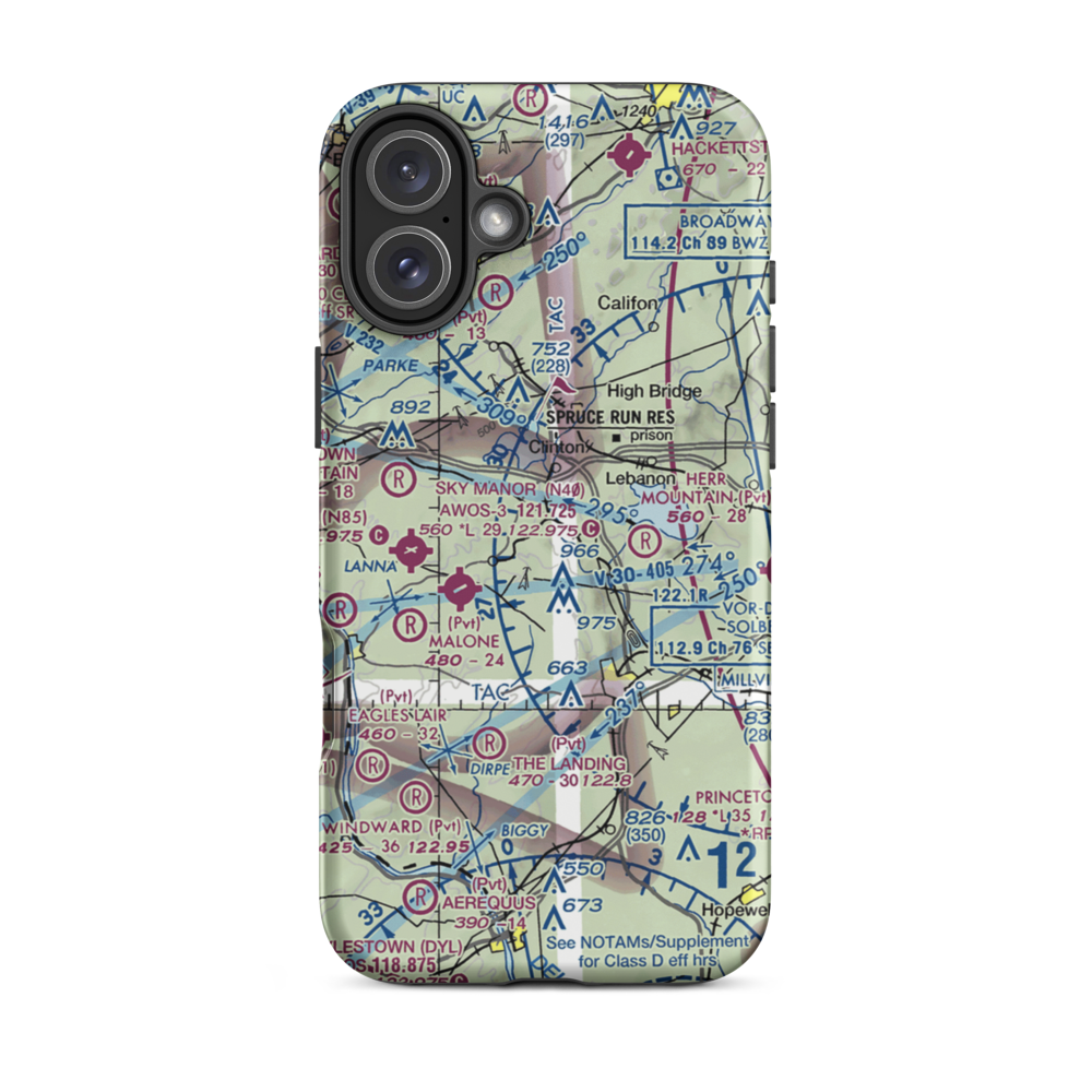 Clinton Elks Lodge Balloonport (12JY) VFR Sectional  Tough iPhone Case iPhone 16 Plus model shown