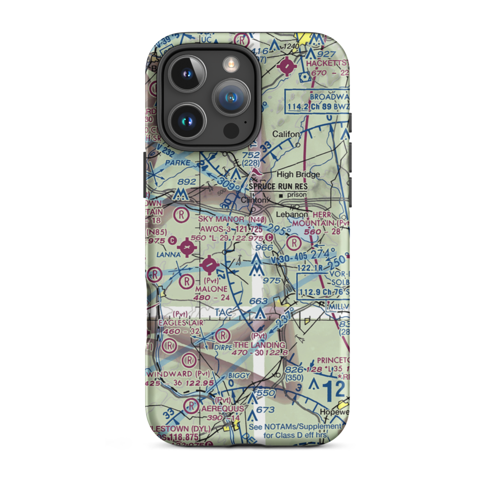 Clinton Elks Lodge Balloonport (12JY) VFR Sectional  Tough iPhone Case iPhone 16 Pro Max model shown
