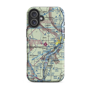 Clinton Municipal Airport (CWI) VFR Sectional  Tough iPhone Case