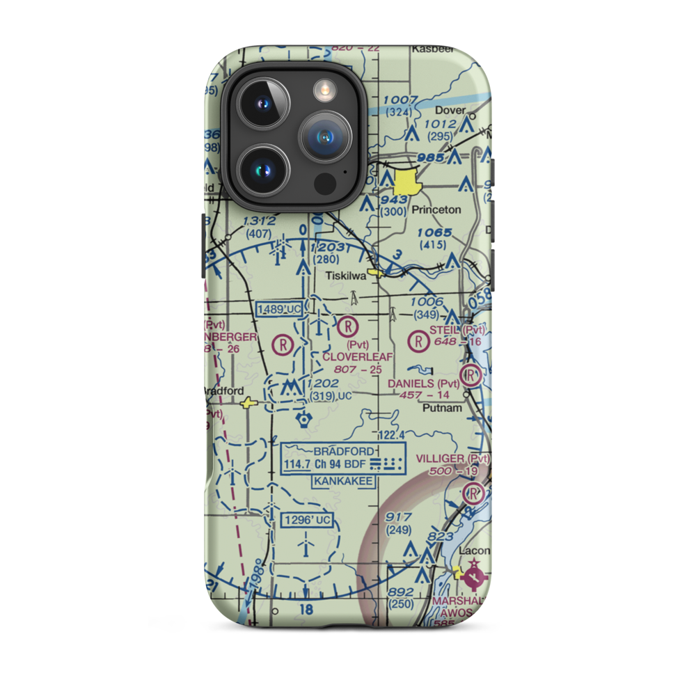 Cloverleaf Ranch Airport (15LL) VFR Sectional  Tough iPhone Case iPhone 16 Pro Max model shown