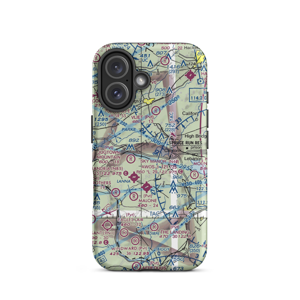 Coach & Paddock Heliport (0C9) VFR Sectional  Tough iPhone Case iPhone 16 model shown