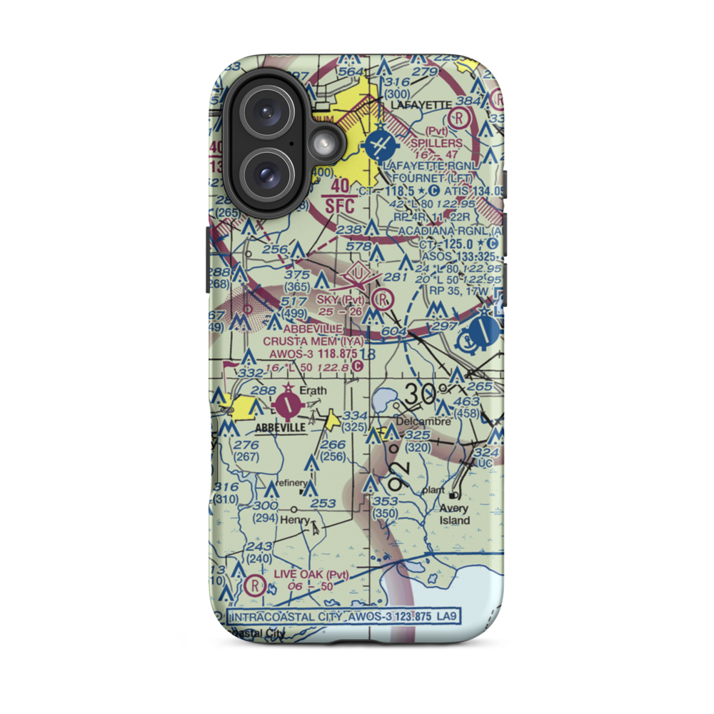 Coastal Ridge Airpark (34LS) VFR Sectional  Tough iPhone Case iPhone 16 Plus model shown