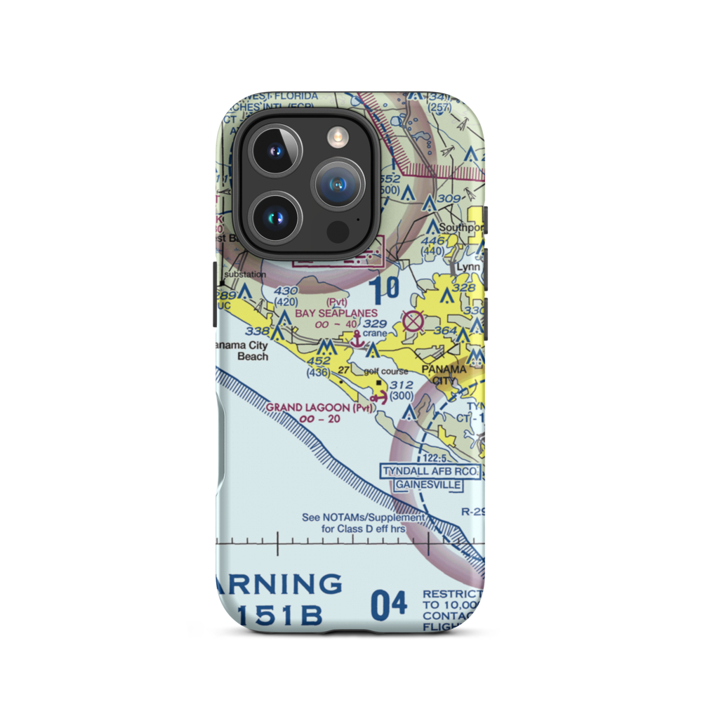 Coastal Systems Station Heliport (NBV) VFR Sectional  Tough iPhone Case iPhone 16 Pro model shown