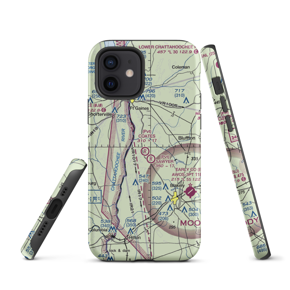 Coates Airport (79GA) VFR Sectional  Tough iPhone Case iPhone 12 model shown