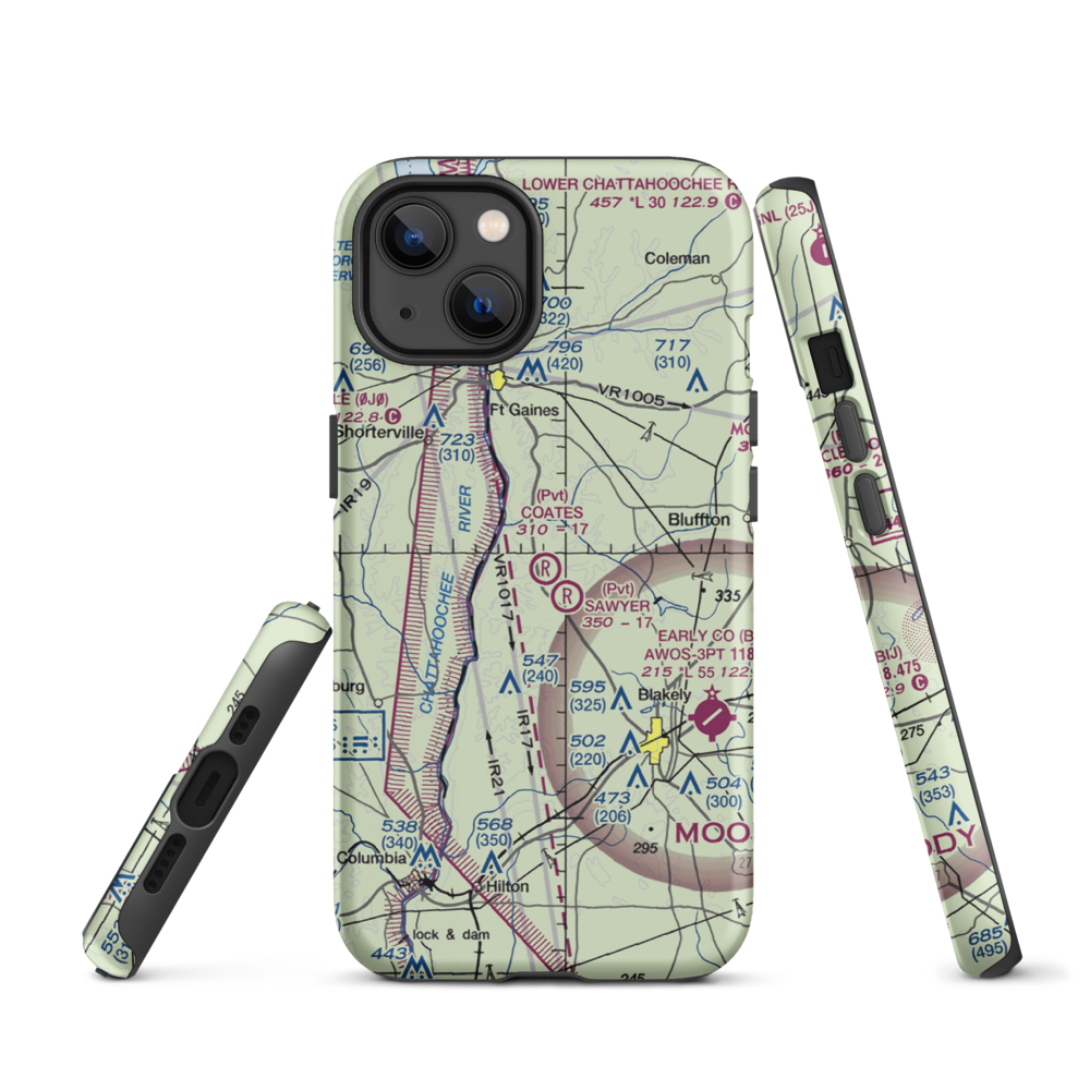 Coates Airport (79GA) VFR Sectional  Tough iPhone Case iPhone 13 model shown