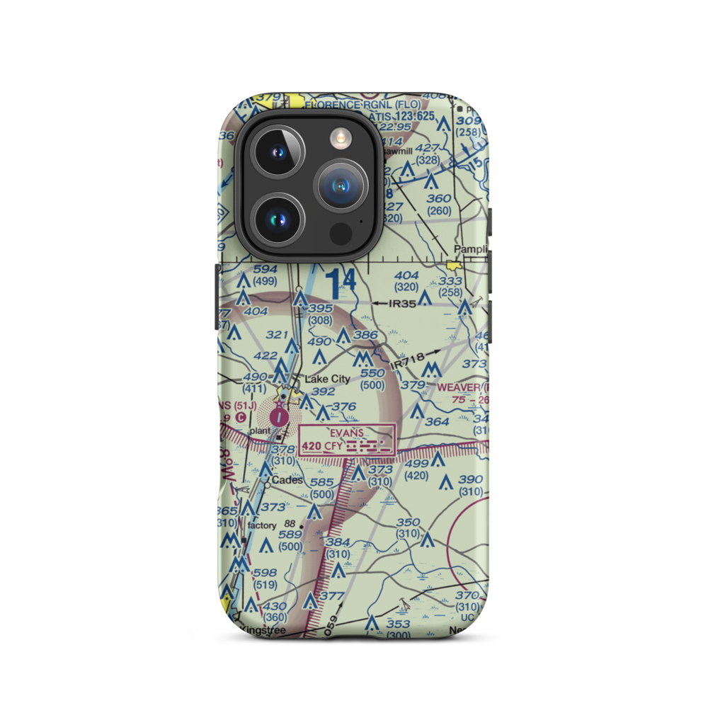 Cockfield Aerodrome (SC60) VFR Sectional  Tough iPhone Case iPhone 16 Pro model shown