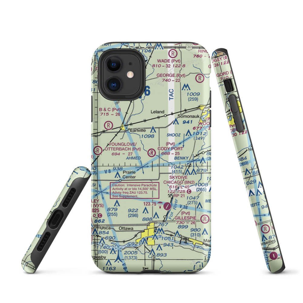 Cody Port RLA Restricted Landing Area (7IL8) VFR Sectional  Tough iPhone Case iPhone 11 model shown