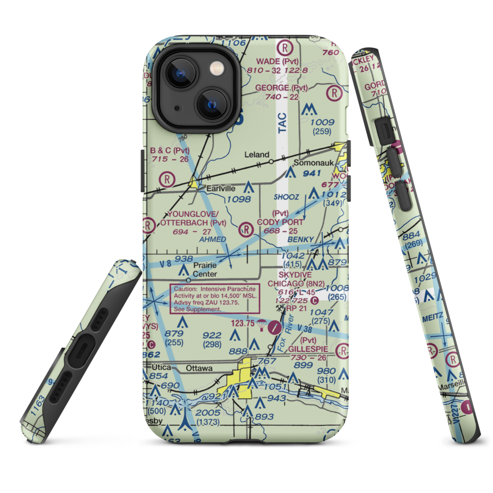 Cody Port RLA Restricted Landing Area (7IL8) VFR Sectional  Tough iPhone Case iPhone 14 Plus model shown