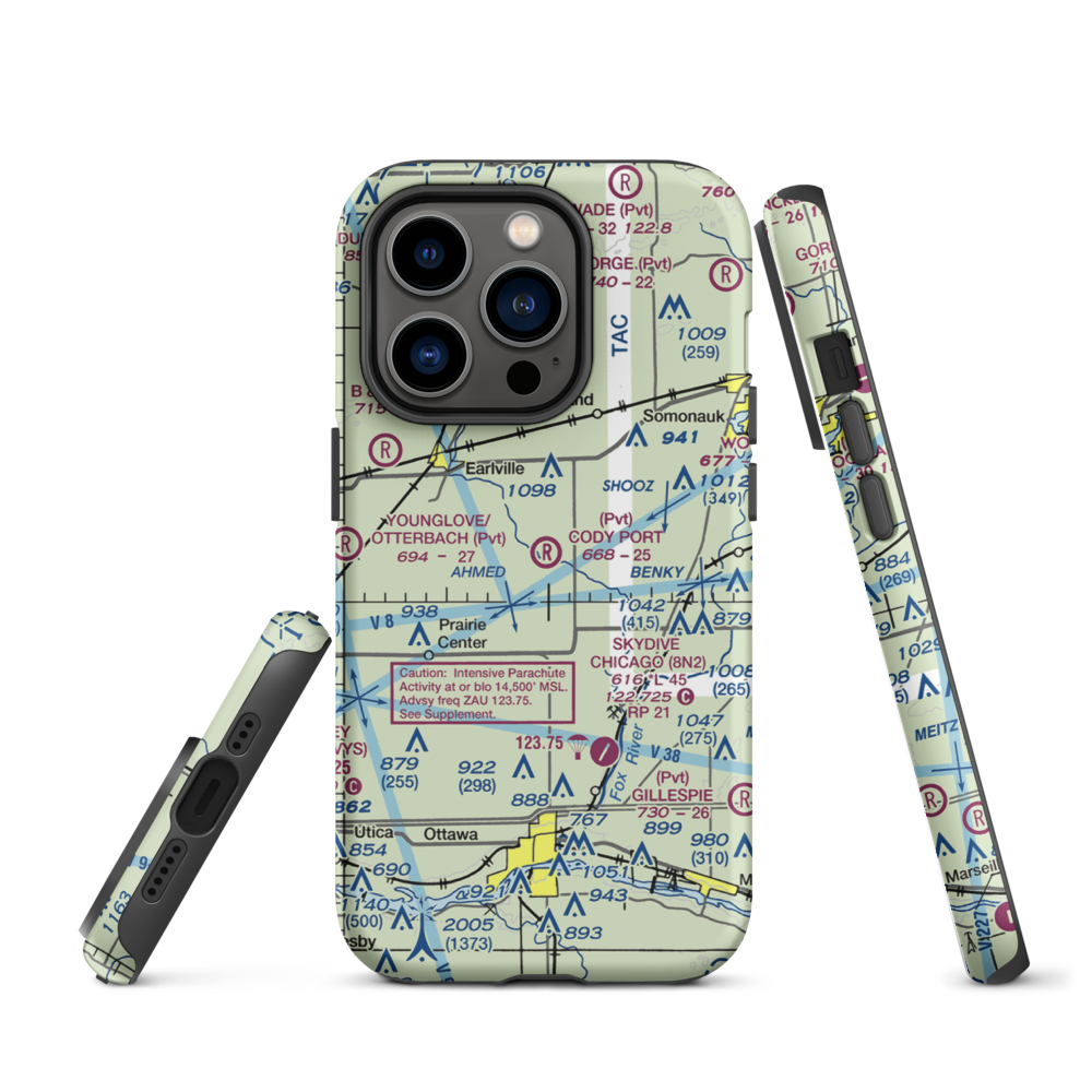 Cody Port RLA Restricted Landing Area (7IL8) VFR Sectional  Tough iPhone Case iPhone 14 Pro model shown