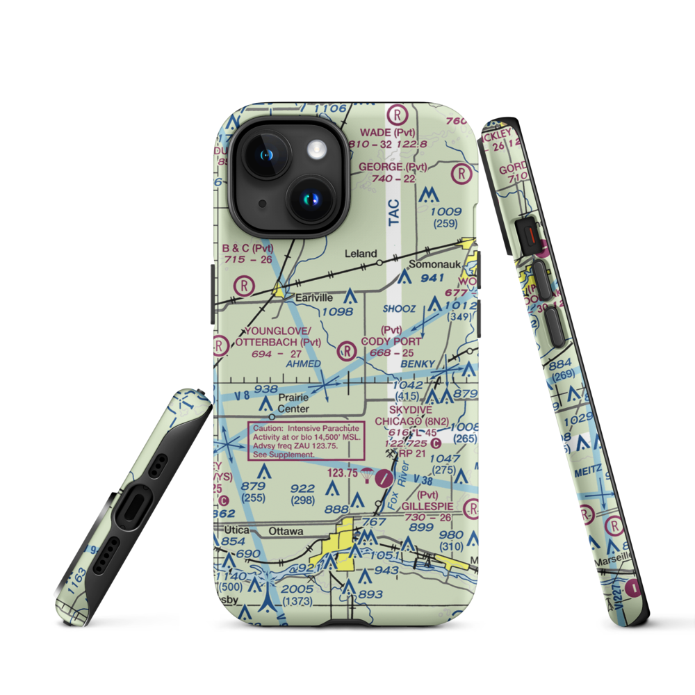 Cody Port RLA Restricted Landing Area (7IL8) VFR Sectional  Tough iPhone Case iPhone 15 model shown