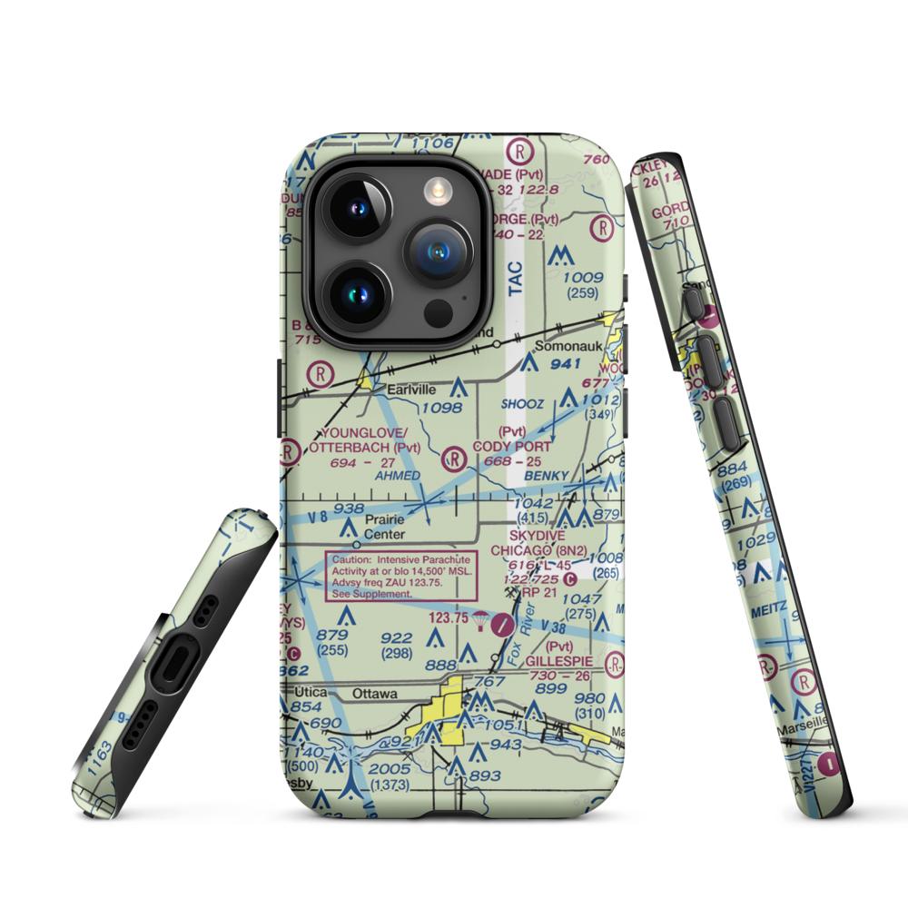 Cody Port RLA Restricted Landing Area (7IL8) VFR Sectional  Tough iPhone Case iPhone 15 Pro model shown