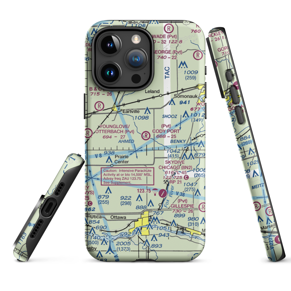 Cody Port RLA Restricted Landing Area (7IL8) VFR Sectional  Tough iPhone Case iPhone 15 Pro Max model shown