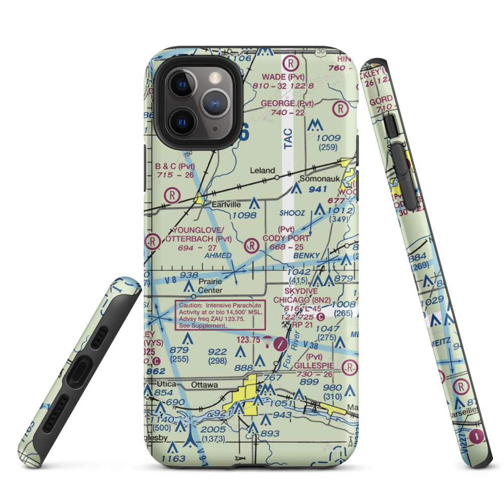 Cody Port RLA Restricted Landing Area (7IL8) VFR Sectional  Tough iPhone Case iPhone 11 Pro Max model shown