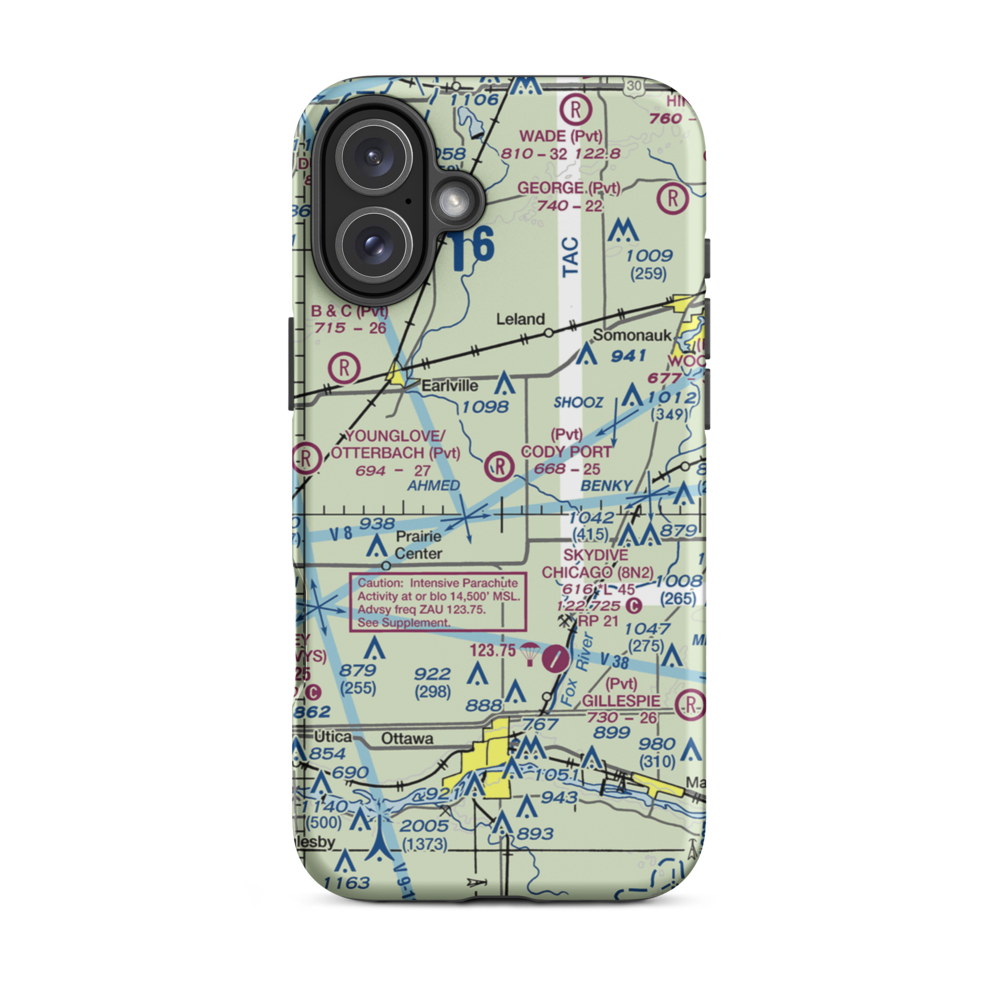 Cody Port RLA Restricted Landing Area (7IL8) VFR Sectional  Tough iPhone Case iPhone 16 Plus model shown
