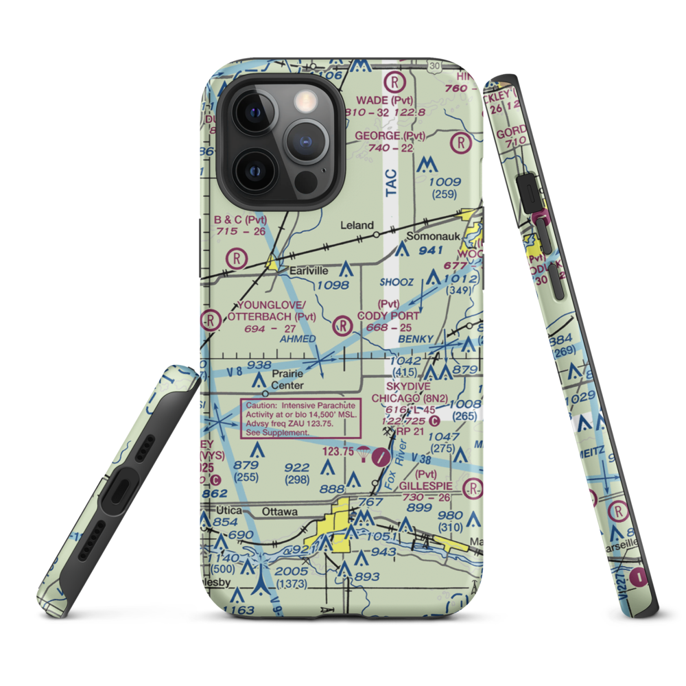 Cody Port RLA Restricted Landing Area (7IL8) VFR Sectional  Tough iPhone Case iPhone 12 Pro Max model shown