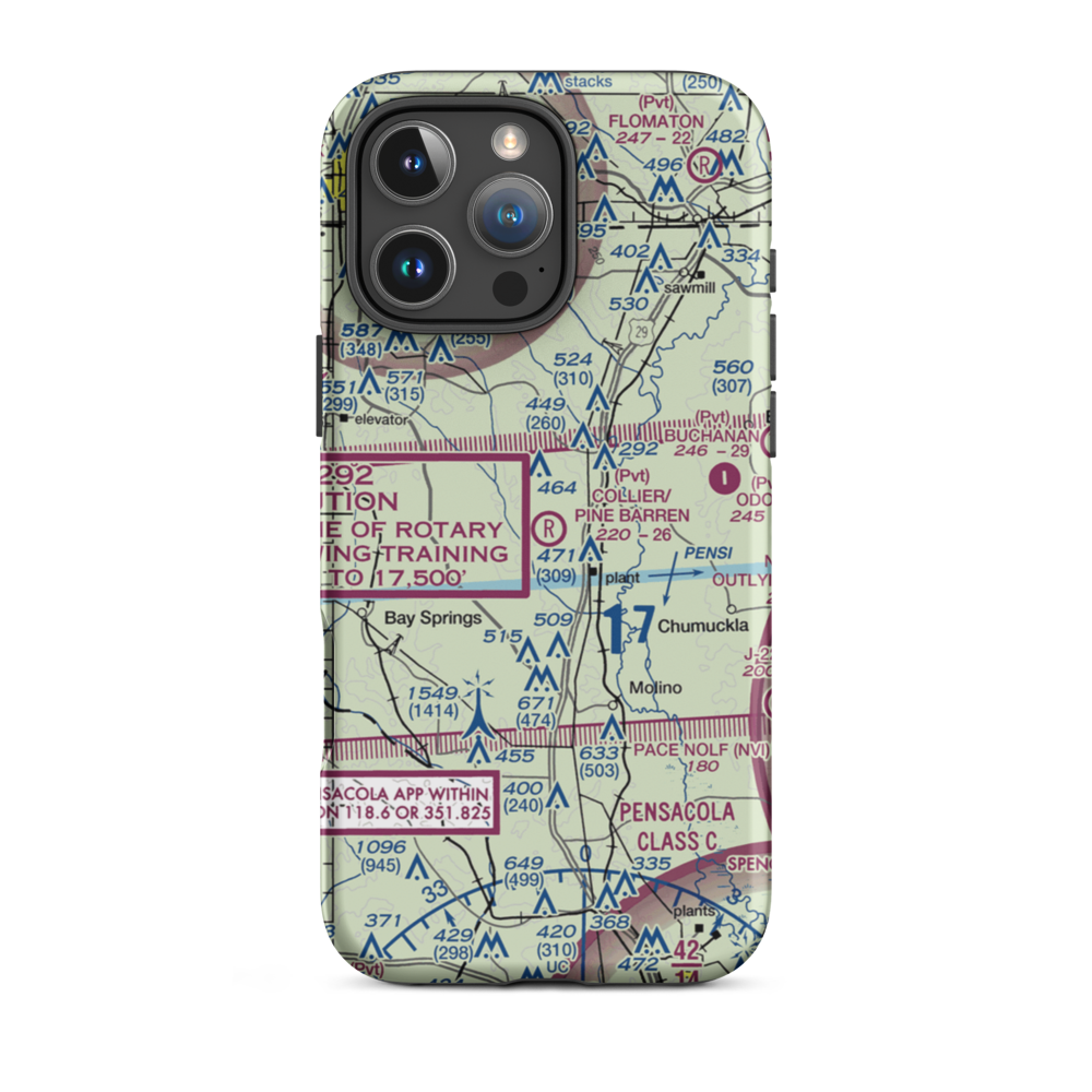 Collier/Pine Barren Airpark (FD89) VFR Sectional  Tough iPhone Case iPhone 16 Pro Max model shown