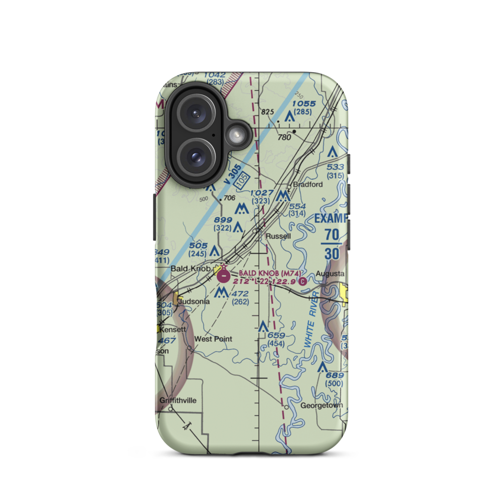 Collisons Field (COLLISO) VFR Sectional  Tough iPhone Case iPhone 16 model shown