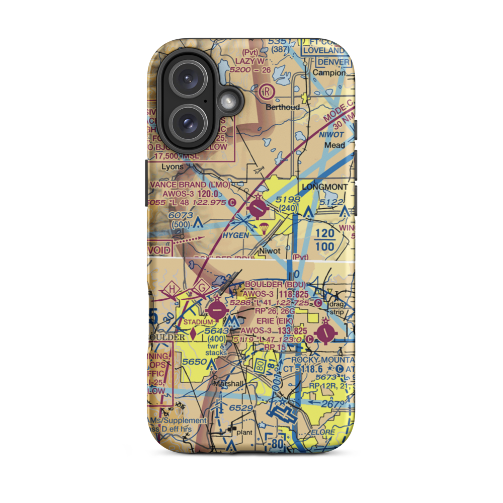 Colorado Antique Field (8CO7) VFR Sectional  Tough iPhone Case iPhone 16 Plus model shown