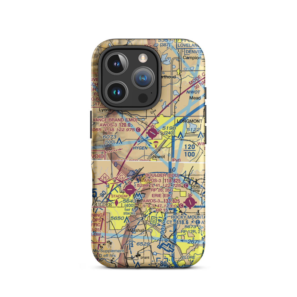 Colorado Antique Field (8CO7) VFR Sectional  Tough iPhone Case iPhone 16 Pro model shown