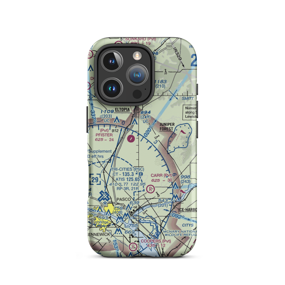 Columbia Ag 2 Airport (WN33) VFR Sectional  Tough iPhone Case iPhone 16 Pro model shown
