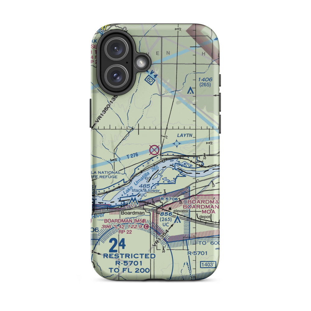 Columbia Crest Winery Airport (WA76) VFR Sectional  Tough iPhone Case iPhone 16 Plus model shown