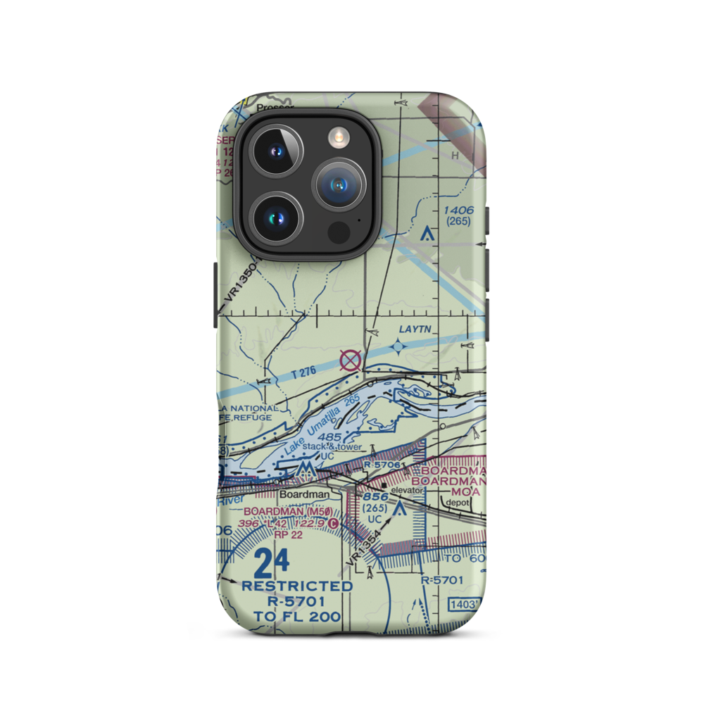 Columbia Crest Winery Airport (WA76) VFR Sectional  Tough iPhone Case iPhone 16 Pro model shown