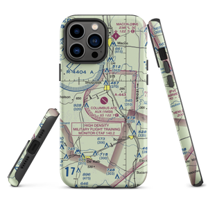 Columbus Air Force Base Aux Field Airfield (1MS8) VFR Sectional  Tough iPhone Case