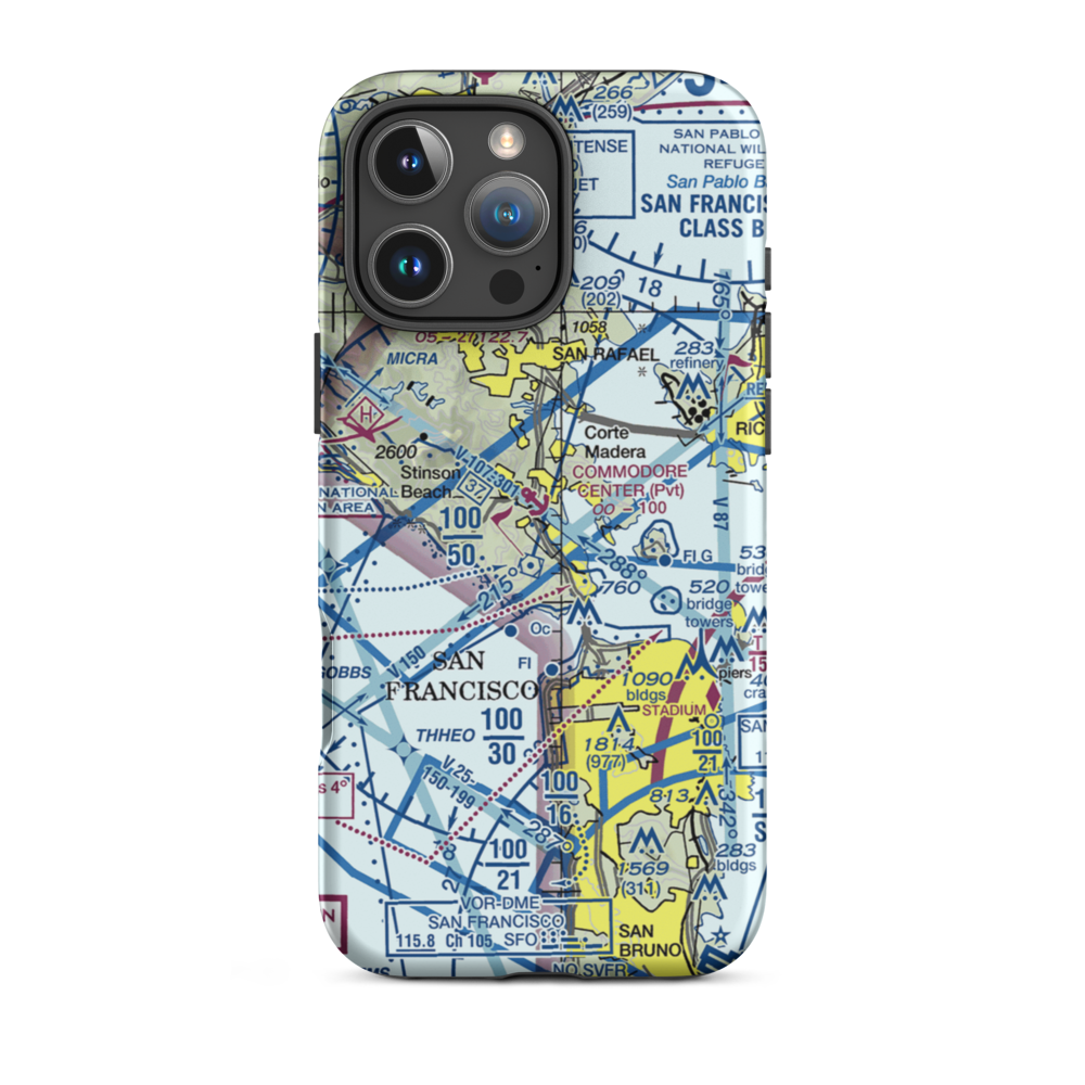 Commodore Center Seaplane Base (22CA) VFR Sectional  Tough iPhone Case iPhone 16 Pro Max model shown
