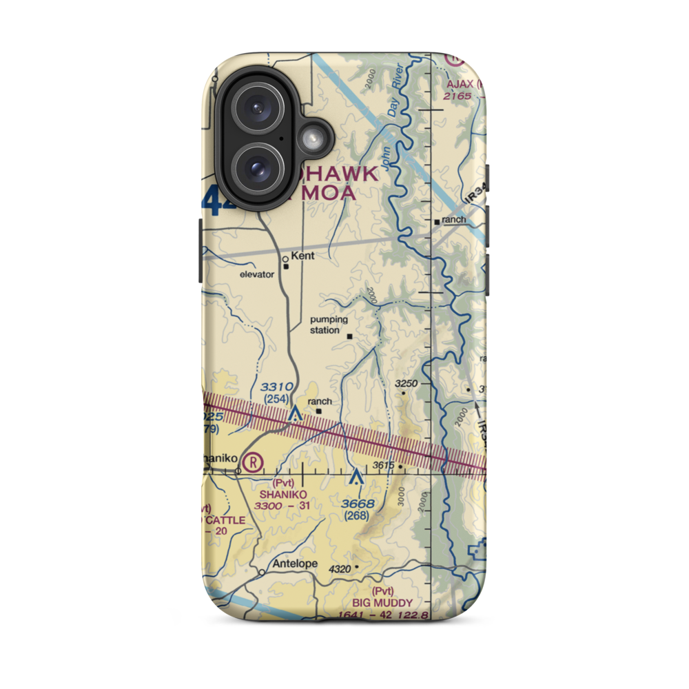 Compressor Station Nr 10 STOLport (US-0113) VFR Sectional  Tough iPhone Case iPhone 16 Plus model shown