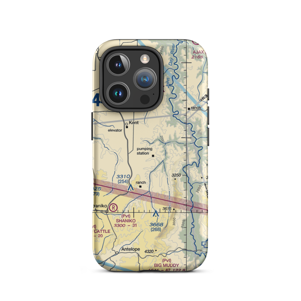 Compressor Station Nr 10 STOLport (US-0113) VFR Sectional  Tough iPhone Case iPhone 16 Pro model shown