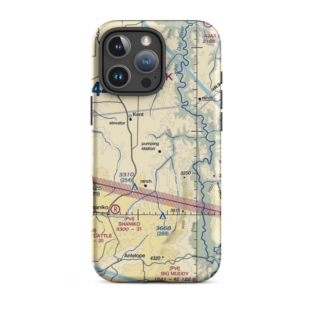Compressor Station Nr 10 STOLport (US-0113) VFR Sectional  Tough iPhone Case iPhone 16 Pro Max model shown