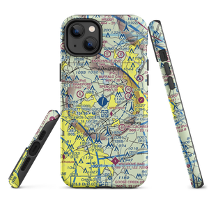 Concord-Padgett Regional Airport (JQF) VFR Sectional  Tough iPhone Case