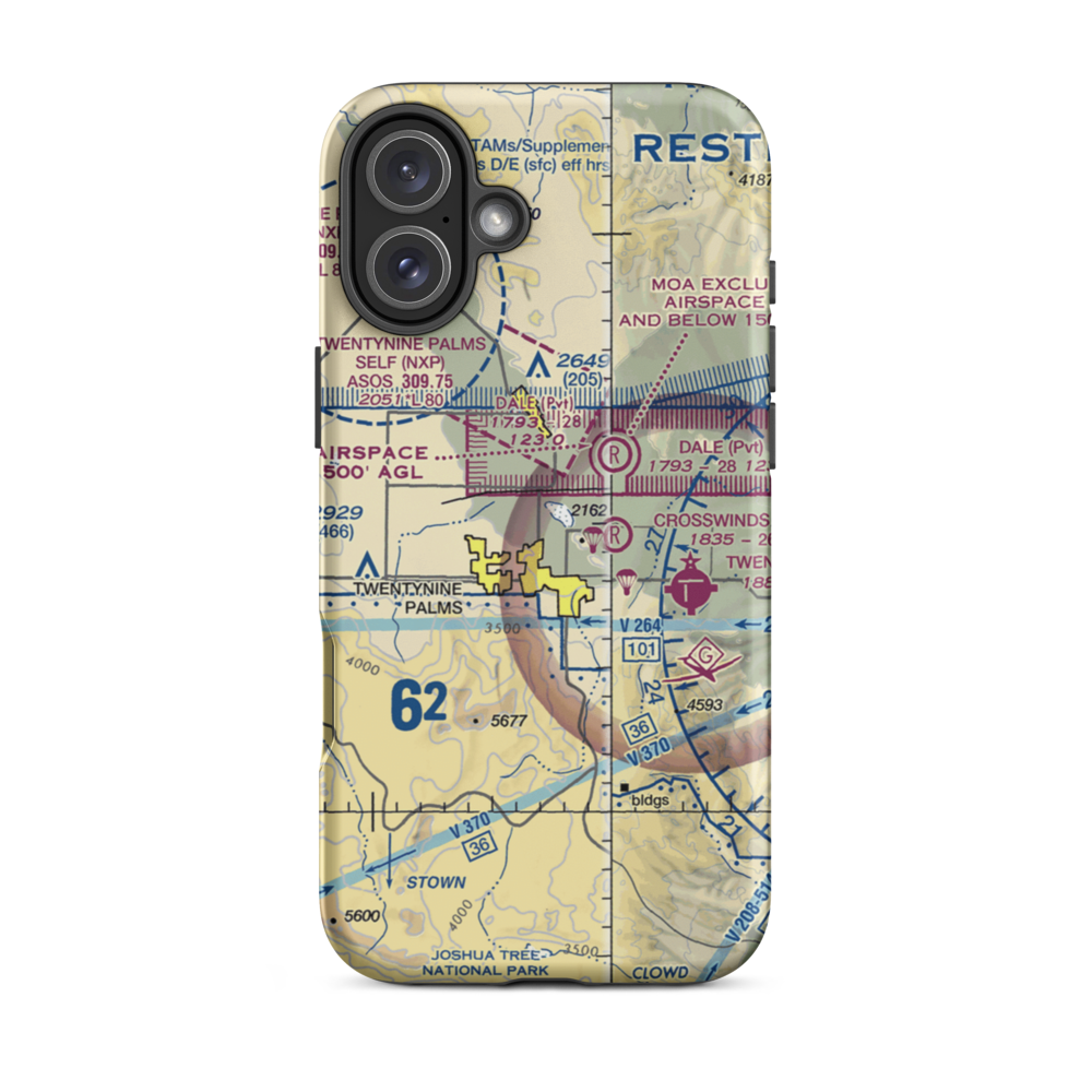 Cones Field (2CA2) VFR Sectional  Tough iPhone Case iPhone 16 Plus model shown