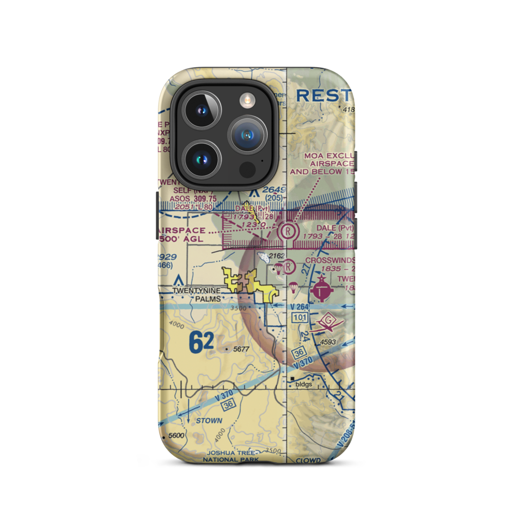 Cones Field (2CA2) VFR Sectional  Tough iPhone Case iPhone 16 Pro model shown