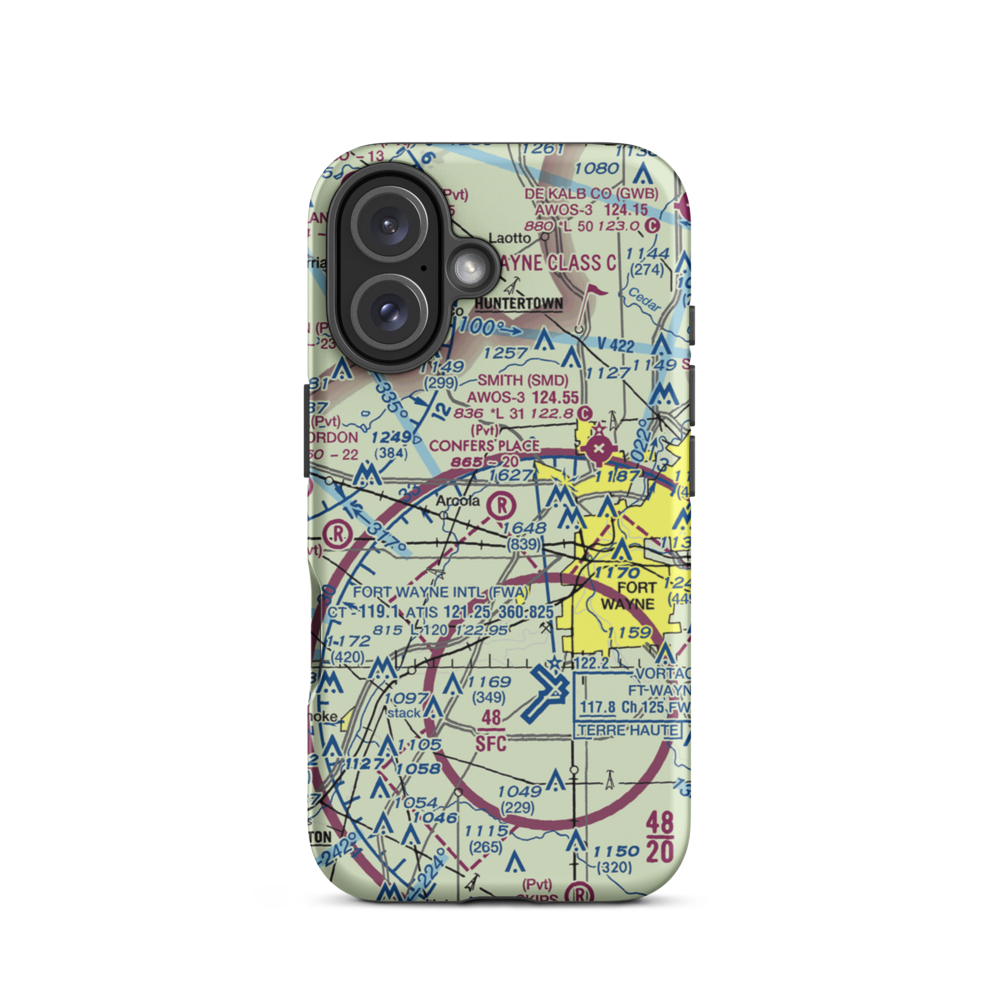 Confer's Place Airport (1IN3) VFR Sectional  Tough iPhone Case iPhone 16 model shown