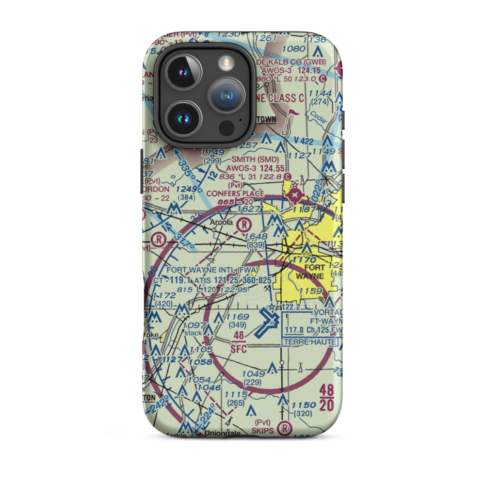 Confer's Place Airport (1IN3) VFR Sectional  Tough iPhone Case iPhone 16 Pro Max model shown
