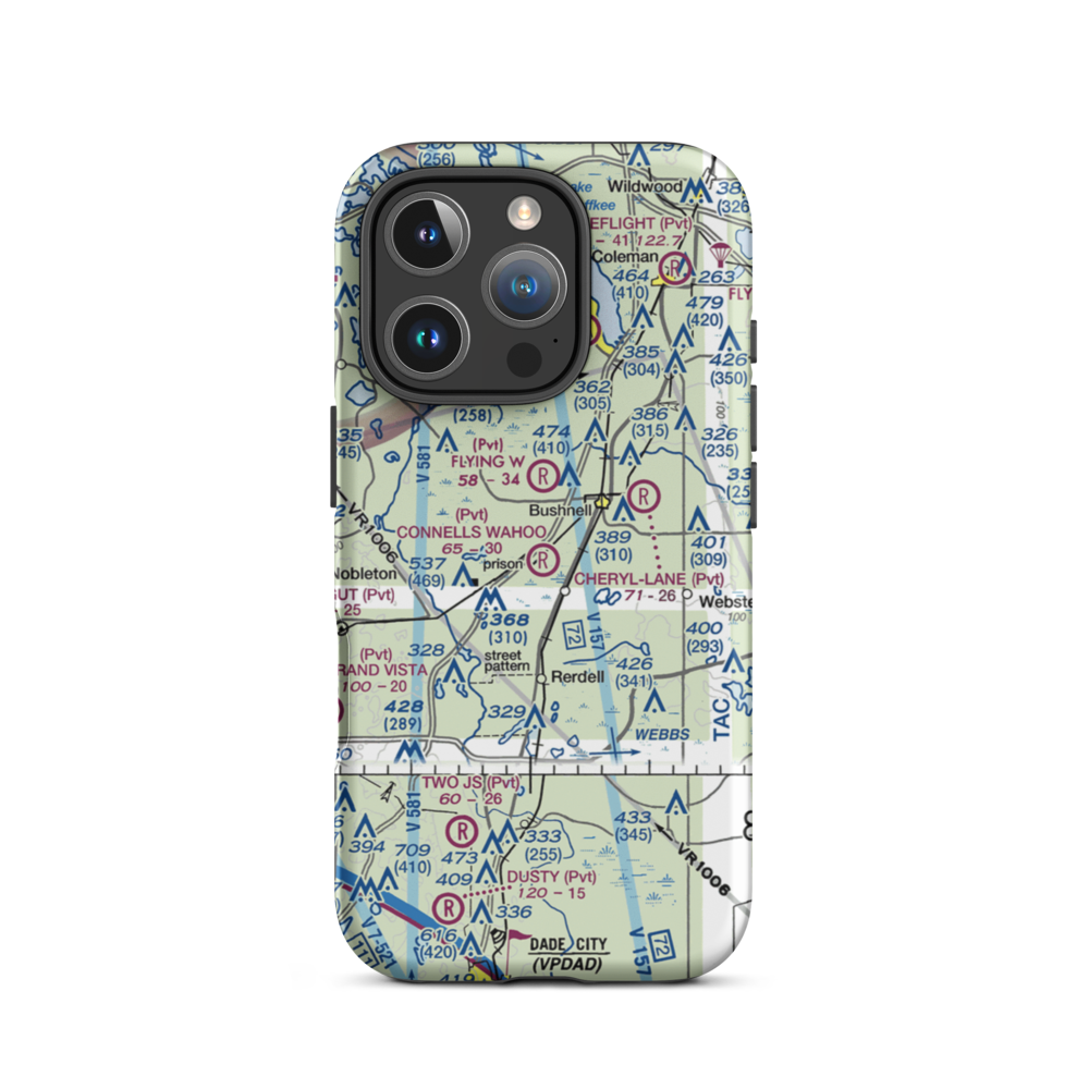 Connell's Wahoo Airport (25FL) VFR Sectional  Tough iPhone Case iPhone 16 Pro model shown