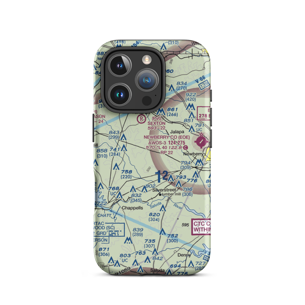 Connelly Field (18SC) VFR Sectional  Tough iPhone Case iPhone 16 Pro model shown