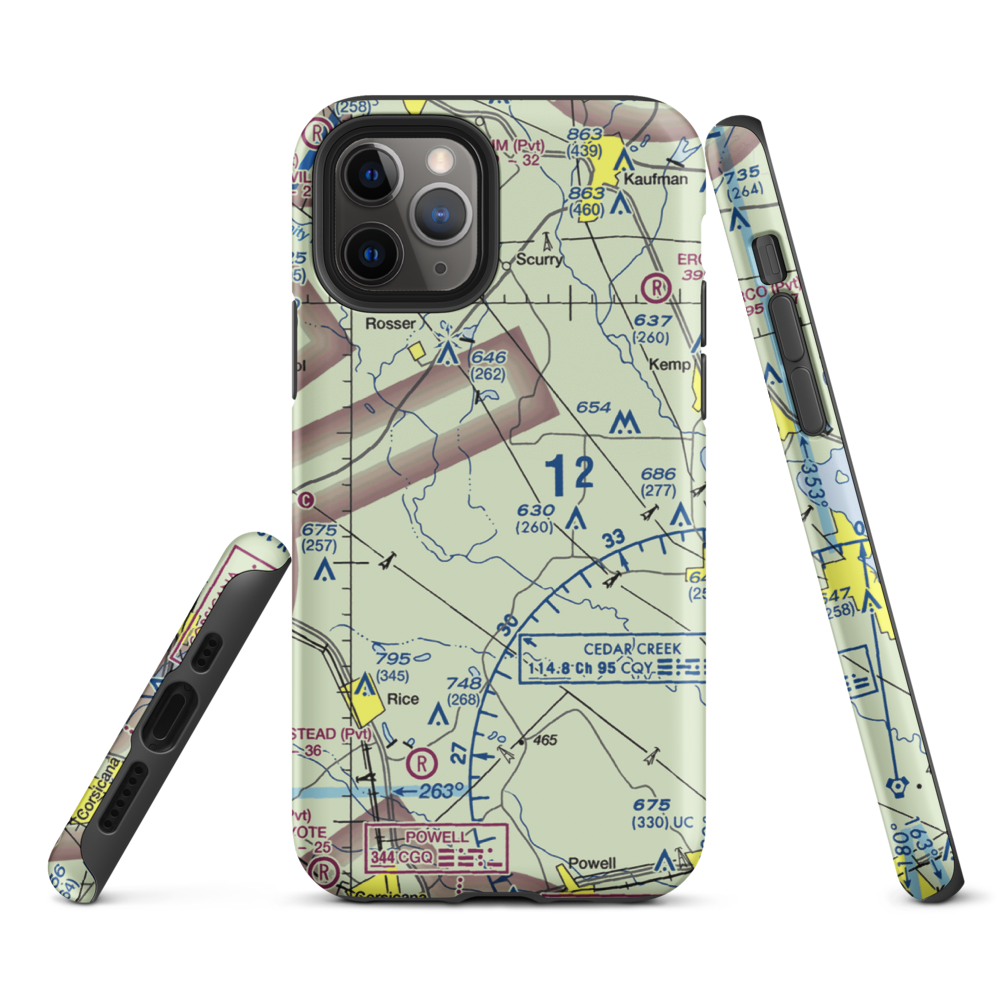 Connies Aviation Airport (XA42) VFR Sectional  Tough iPhone Case iPhone 11 Pro model shown
