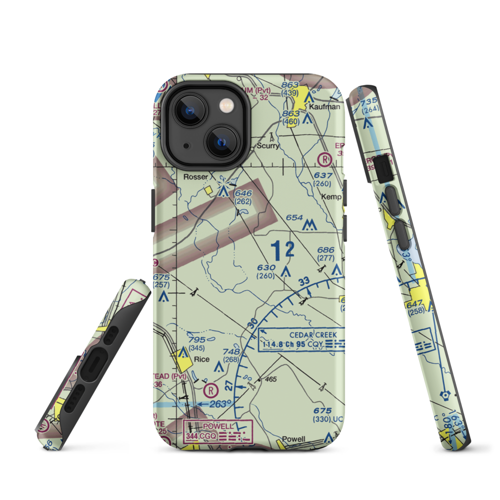 Connies Aviation Airport (XA42) VFR Sectional  Tough iPhone Case iPhone 14 model shown
