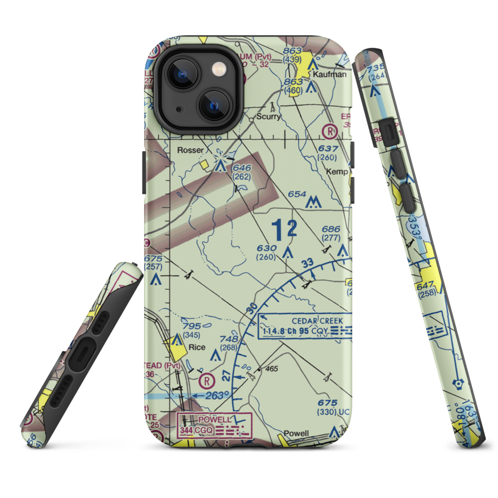 Connies Aviation Airport (XA42) VFR Sectional  Tough iPhone Case iPhone 14 Plus model shown