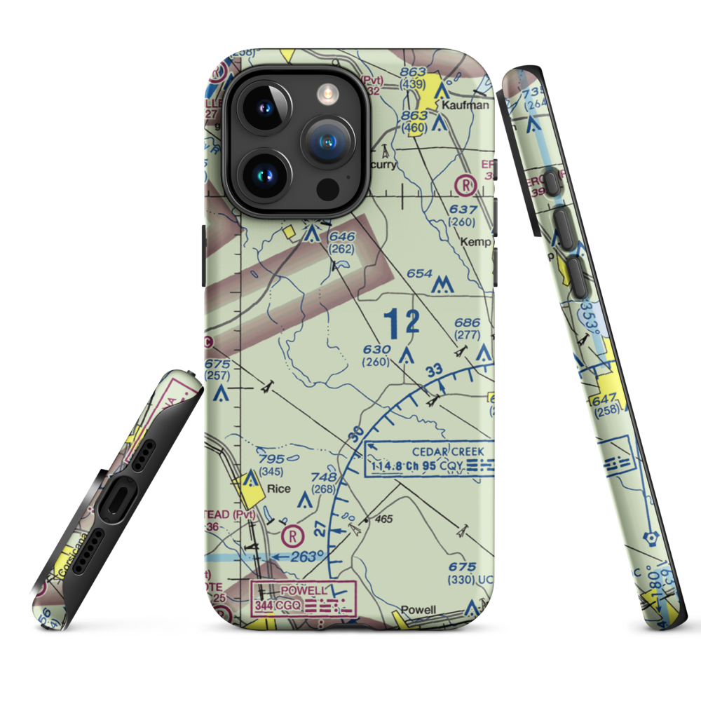 Connies Aviation Airport (XA42) VFR Sectional  Tough iPhone Case iPhone 15 Pro Max model shown