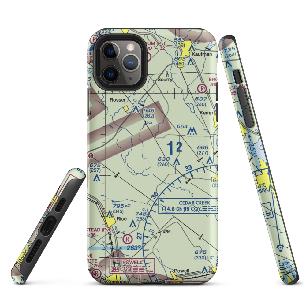 Connies Aviation Airport (XA42) VFR Sectional  Tough iPhone Case iPhone 11 Pro Max model shown