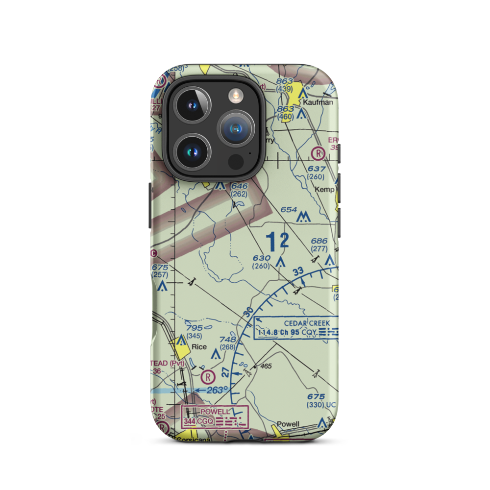 Connies Aviation Airport (XA42) VFR Sectional  Tough iPhone Case iPhone 16 Pro model shown