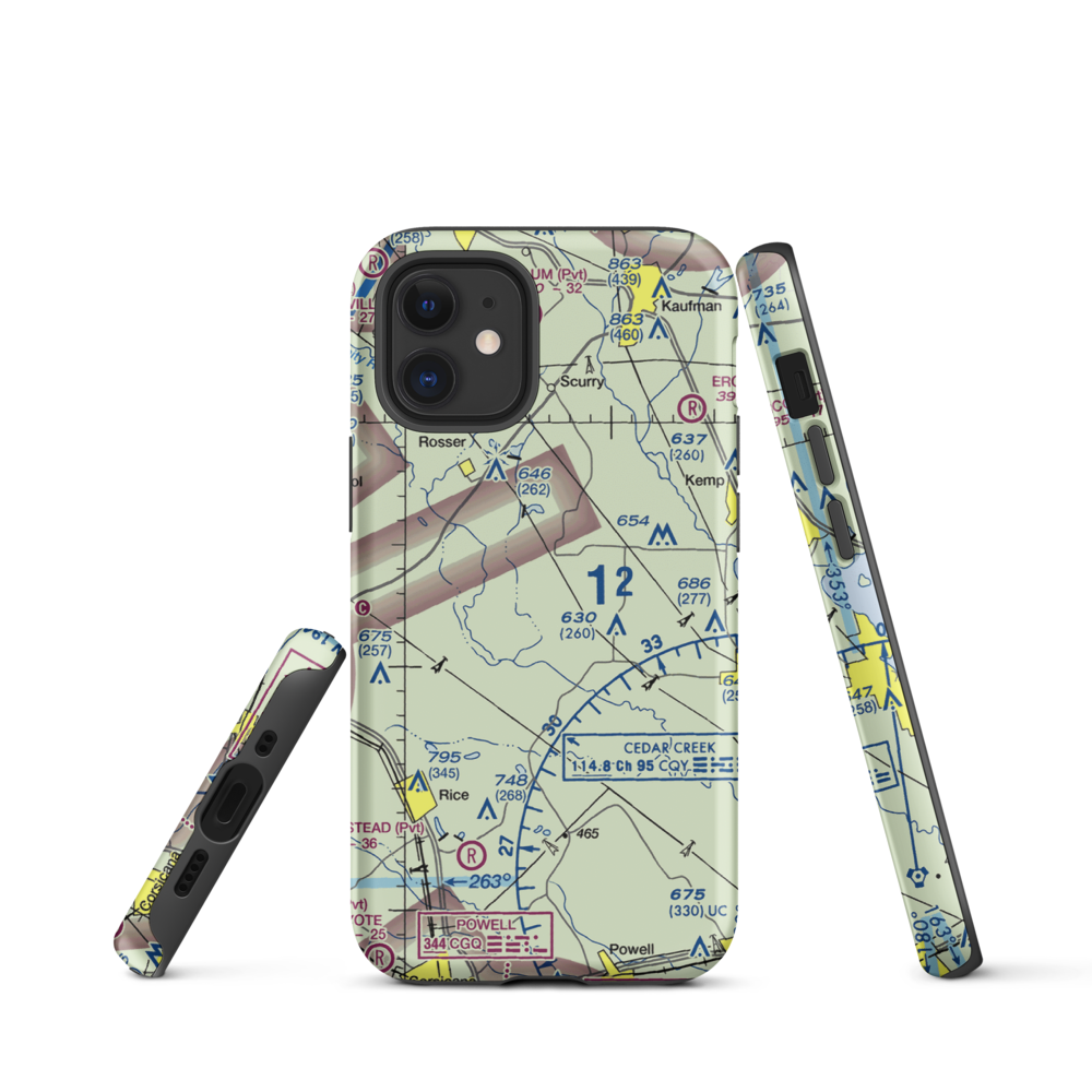 Connies Aviation Airport (XA42) VFR Sectional  Tough iPhone Case iPhone 12 mini model shown