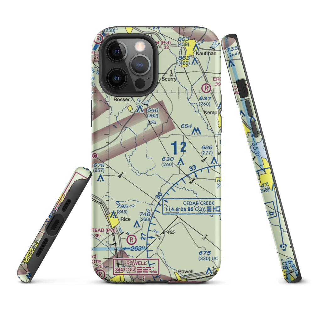 Connies Aviation Airport (XA42) VFR Sectional  Tough iPhone Case iPhone 12 Pro Max model shown