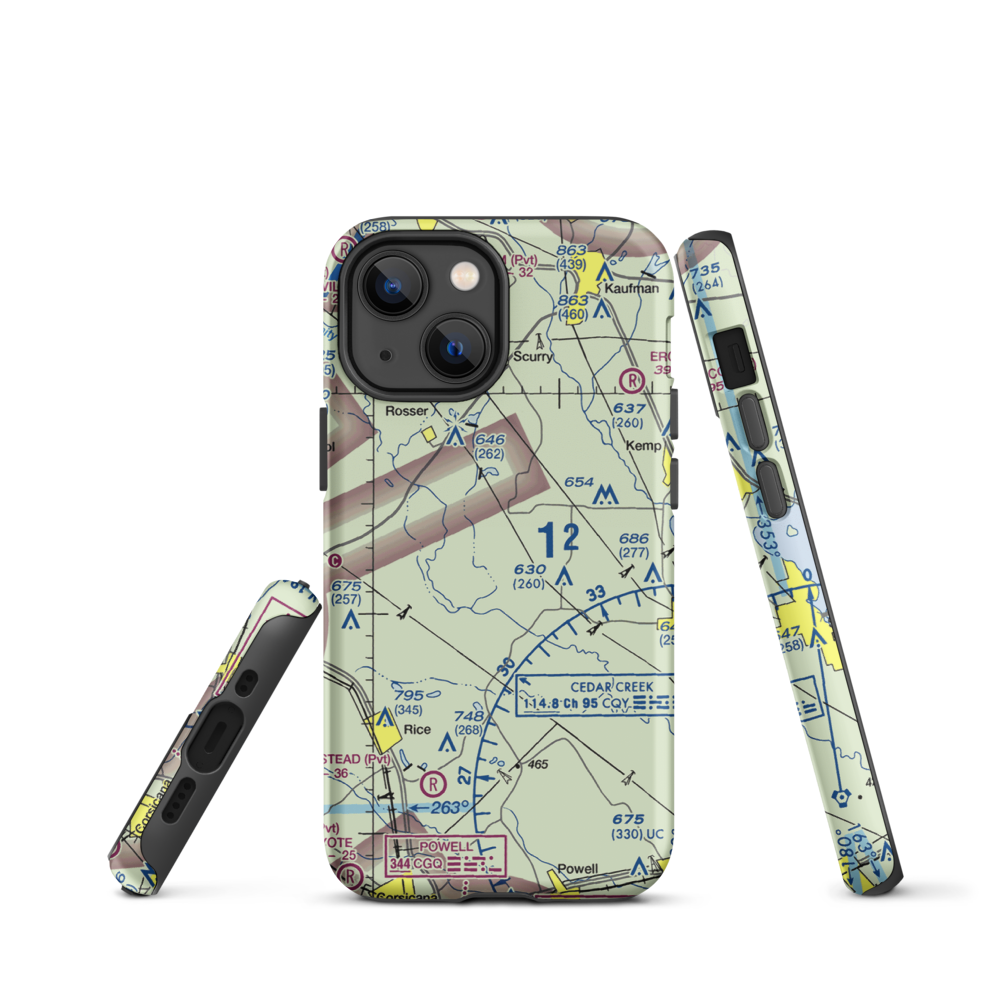 Connies Aviation Airport (XA42) VFR Sectional  Tough iPhone Case iPhone 13 mini model shown