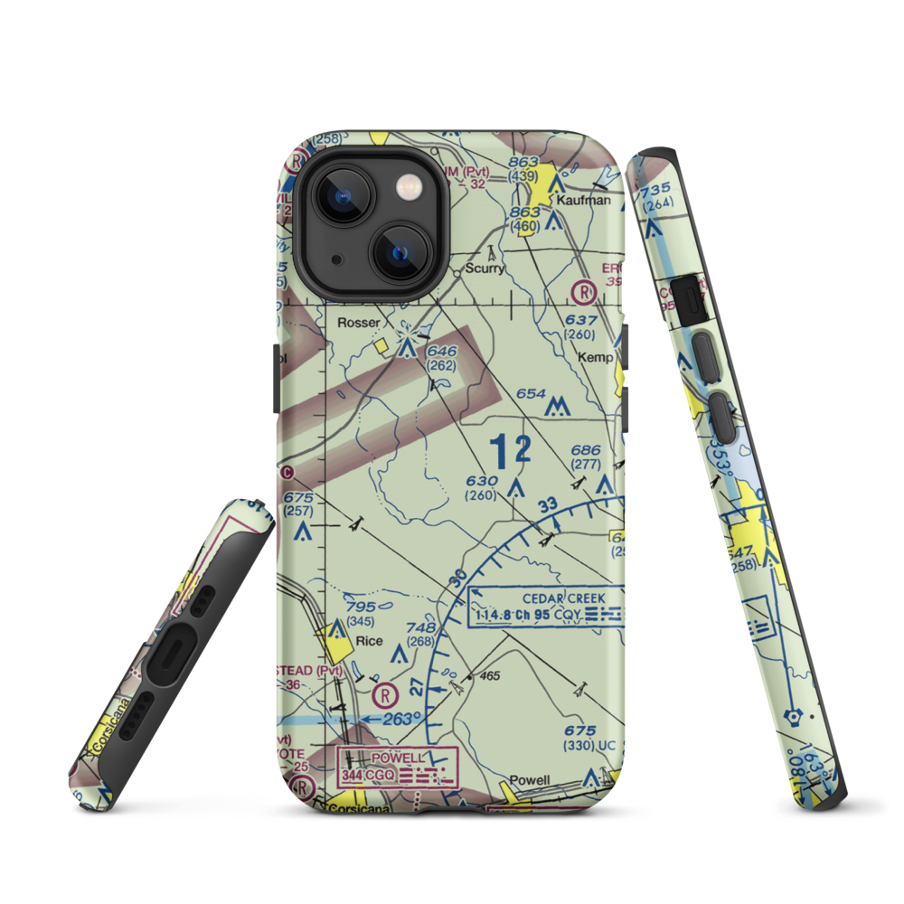 Connies Aviation Airport (XA42) VFR Sectional  Tough iPhone Case iPhone 13 model shown