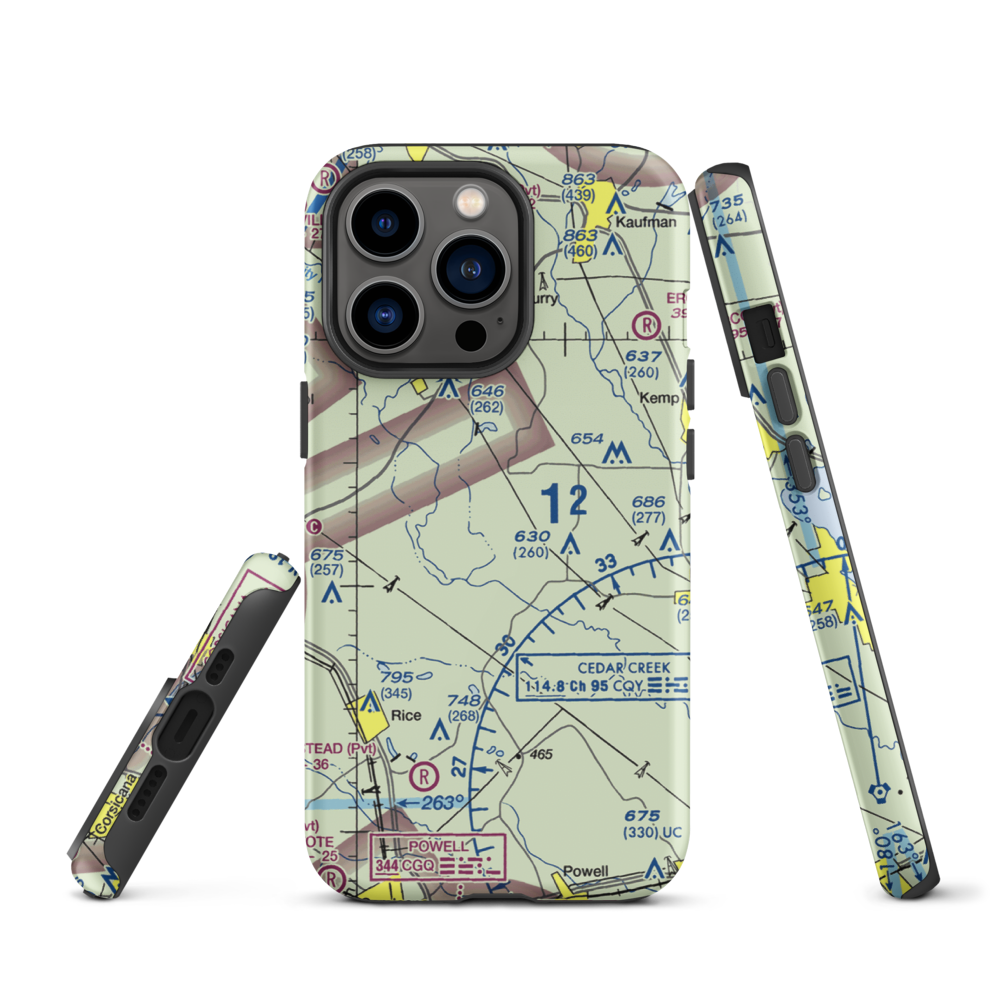 Connies Aviation Airport (XA42) VFR Sectional  Tough iPhone Case iPhone 13 Pro model shown